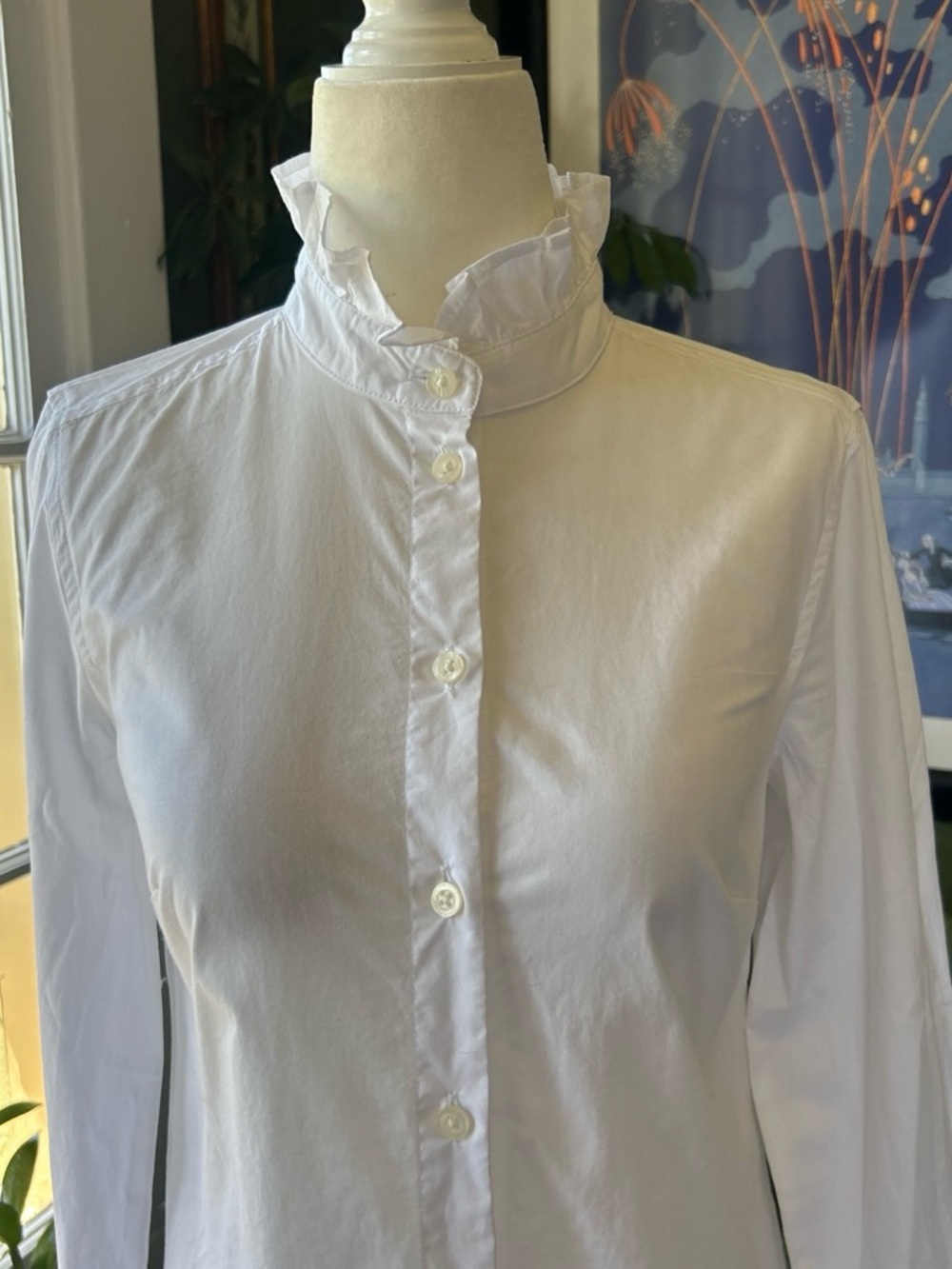 NWT J Crew Ruffly Button Up Top - Picture 6 of 7